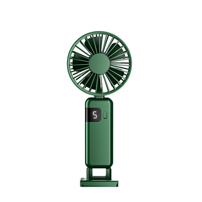 Portable Handheld Fan 5 Speeds With Digital Display Rechargeable Lithium Battery